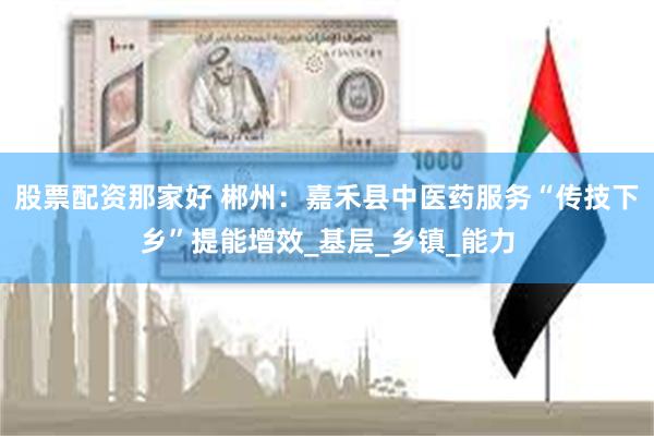 股票配资那家好 郴州：嘉禾县中医药服务“传技下乡”提能增效_基层_乡镇_能力
