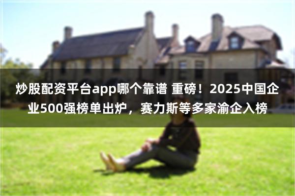 炒股配资平台app哪个靠谱 重磅！2025中国企业500强榜单出炉，赛力斯等多家渝企入榜